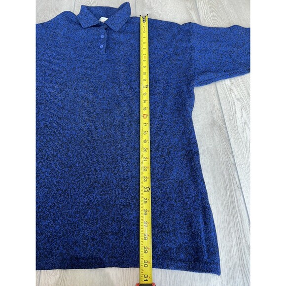 United Colours of Benetton Polo Sweater Shetland Wool Italy VTG | Blue | Size XL - Picture 14 of 15